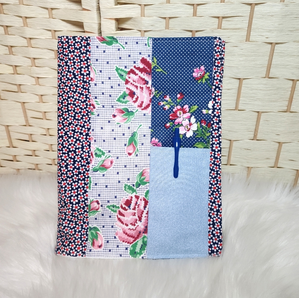 Handmade Quilted Notebook Cover With Pen Pocket Composition Notebook Included